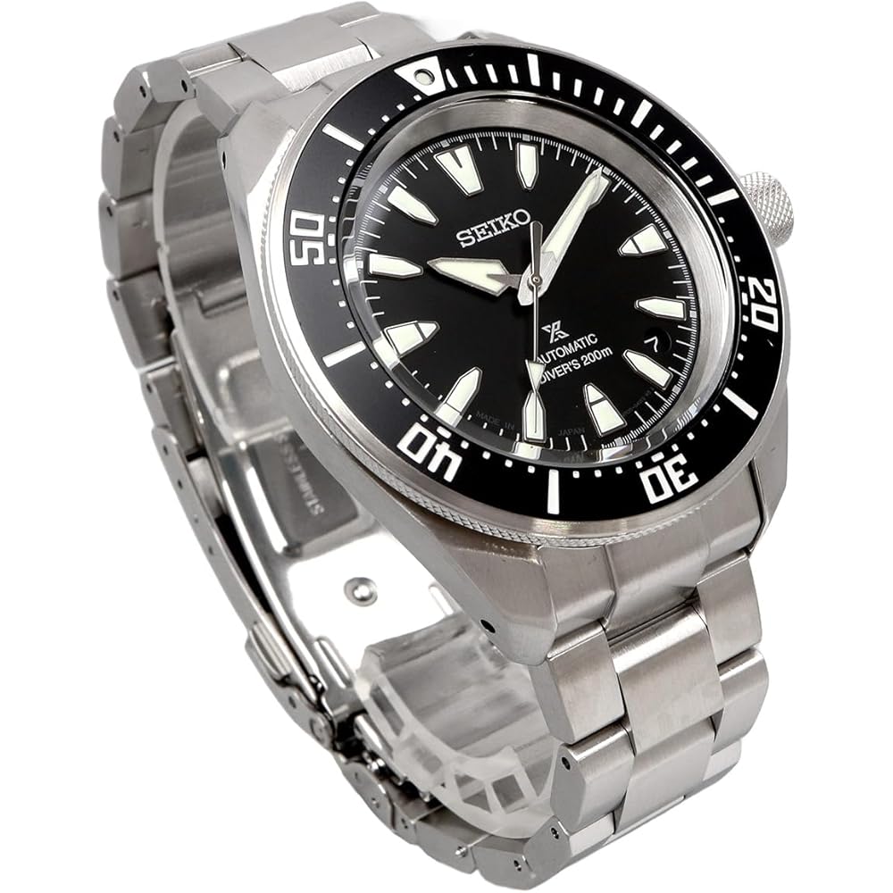 Seiko Prospex Samurai Diver's Watch Mechanical Automatic 200m Silver Black Dial Men's