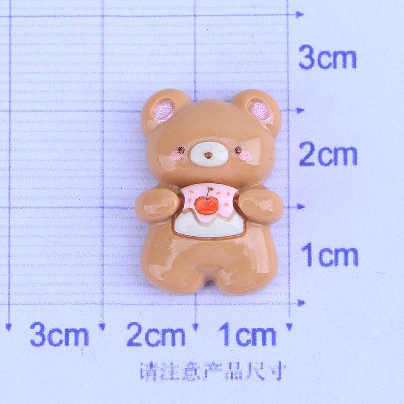 10Pcs New Lovely Cartoon Birthday Party Animal Cake Series Resin Scrapbook Diy Jewellery Hairpin Accessories Decorate Craft A86