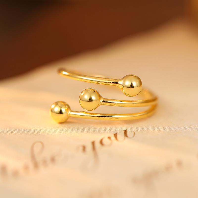 Кольцо Banyan Tree Silver Beads Adjustable Ring - Женские украшения для указательного пальца в холодном стиле