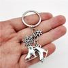 Fashion Vintage Skates Snowflake Pendant Key Ring Skating Key Chain Keychain Jewelry Christmas Gifts