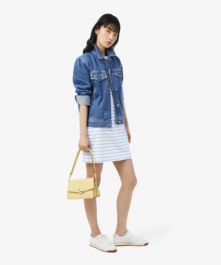 Женское платье-футболка Lacoste в мультиполоску Ef0263-56G 4Bi