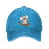 Festive Koala Holiday Lights Illustr  New Vintage Washed Cotton Baseball Cap Sun Hats