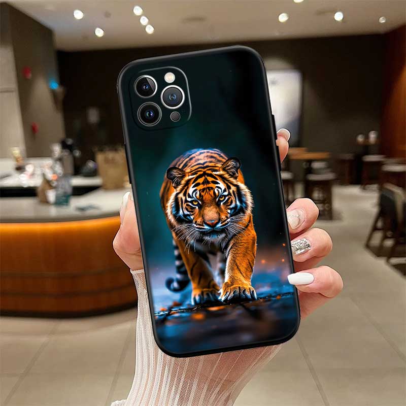 UP5 Animal Tiger New High-End Shell Phone Case for iPhone SE X XS XR 16E 17 11 Pro Max 8 7 6 6s Plus Air