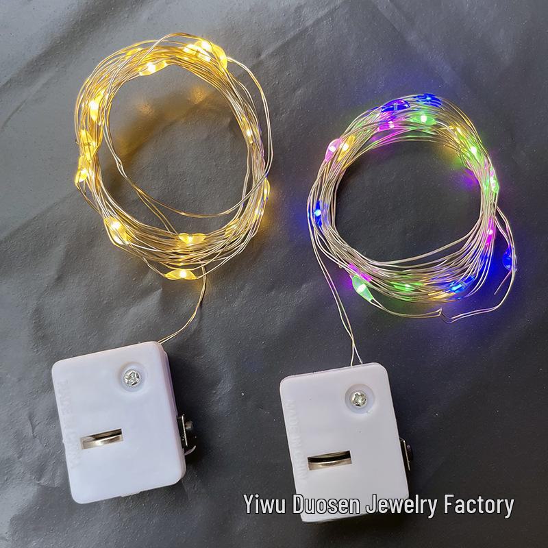 Светодиодная гирлянда на батарейках с регулируемыми цветными огнями и декоративной гирляндой