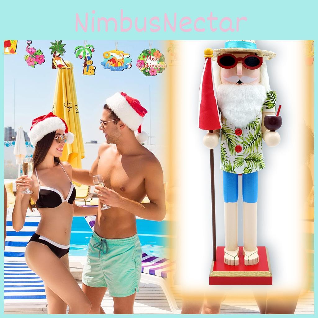 Unique Hawaiian Wooden Nutcracker Santa For Gift Giving And Home Dcor Enhancements