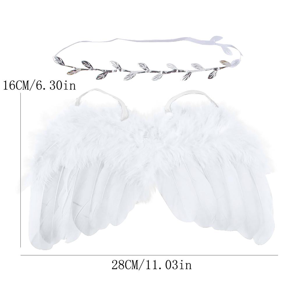 (проектор)Комплект повязки на голову с перьями ангела и стразами, детская шифоновая повязка на голову с цветком, аксессуары для волос, реквизит для фотосессии для новорожденных, костюм