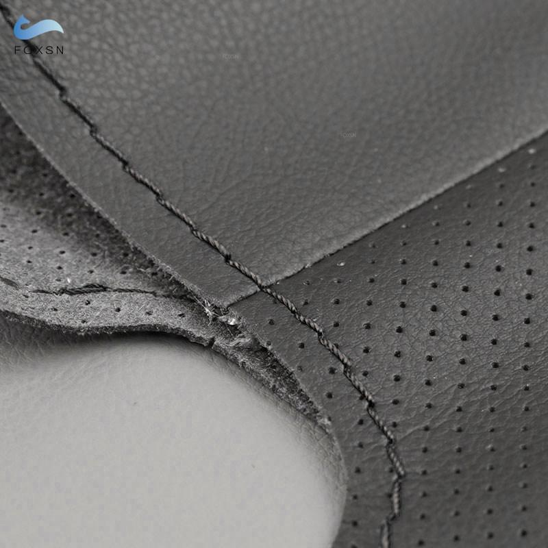 Для Toyota Izoa 2018 C-HR CHR 2016 2017 2018 Ручная прошивка Перфорированная кожа Черная накладка на руль для интерьера автомобиля