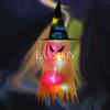 Halloween Decoration Luminous Hat Ghost LED Hat Garden Party Decoration Props Glowing Cute Witch Hat Halloween Pendant