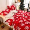 2025 New Christmas Snowflake Fleece Blanket Double Layer Thick Warm Throws Blankets for Sofa Bed Autumn Winter Faux Wool Blanket