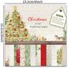 Christmas Cardmaking Supplies Paper Pad 6x6inch Assorted Pattern Decoupage Single-Sided Vintage Scrapbooking DIY Decoration