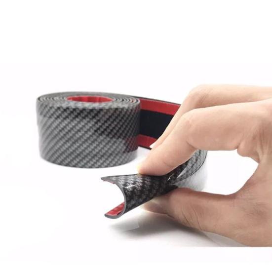 Автомобильный Стайлинг, углеродное волокно, резиновая накладка на порог, защитная накладка, декоративная наклейка