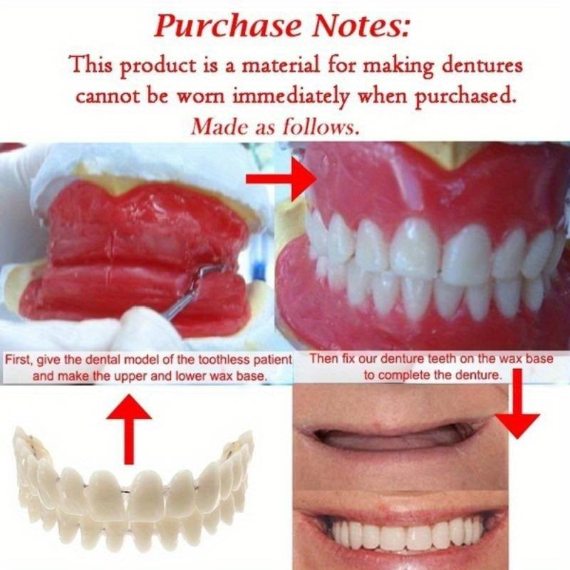 28PCS/S False Teeth Set Professional Preformed Dentition Oral Dentist Tool Resin Teeth Upper Lower Shade Denture Model