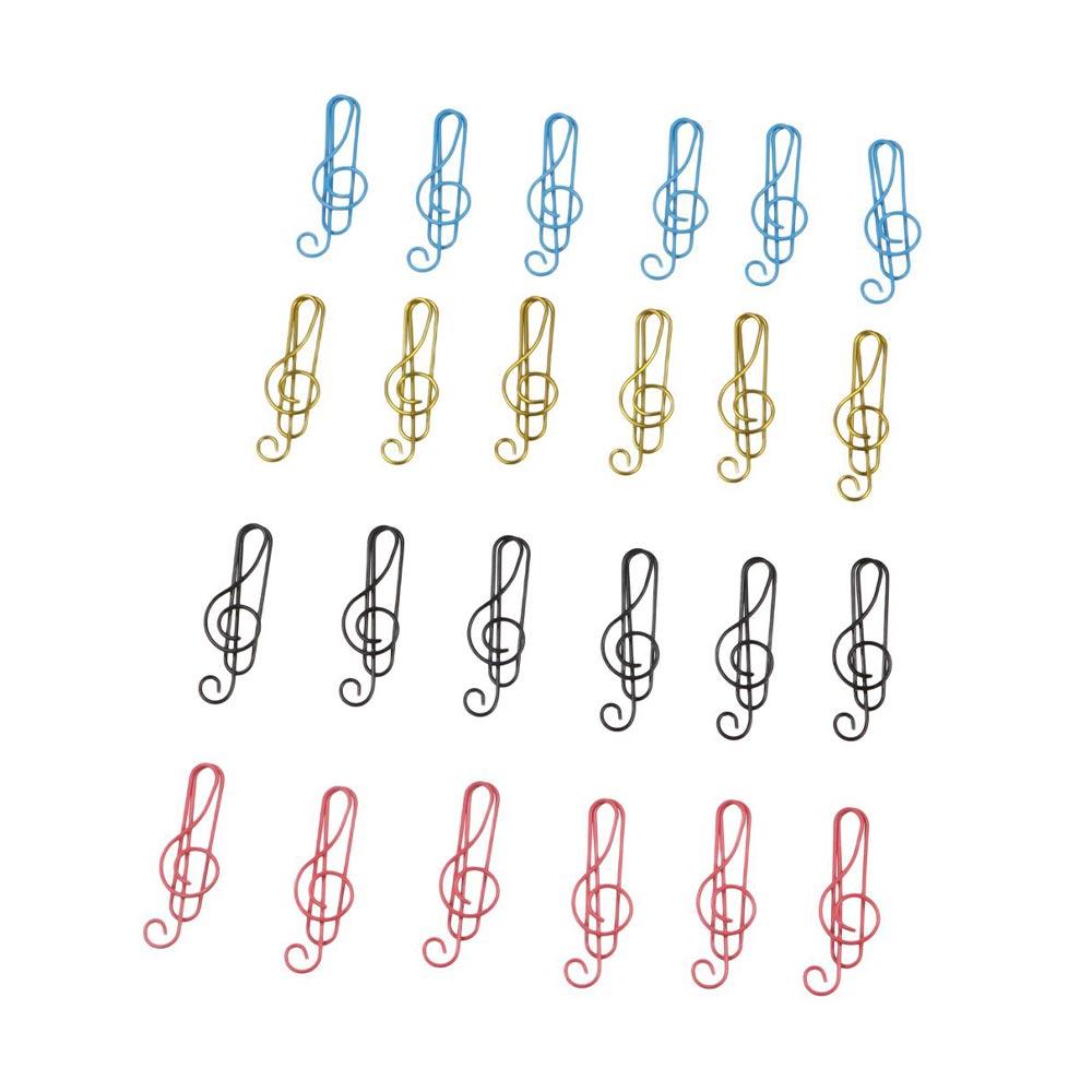 20PCS/Set Metal Music Note Metal Paper Clips Music Note Music Note Shaped Paper Clip Office