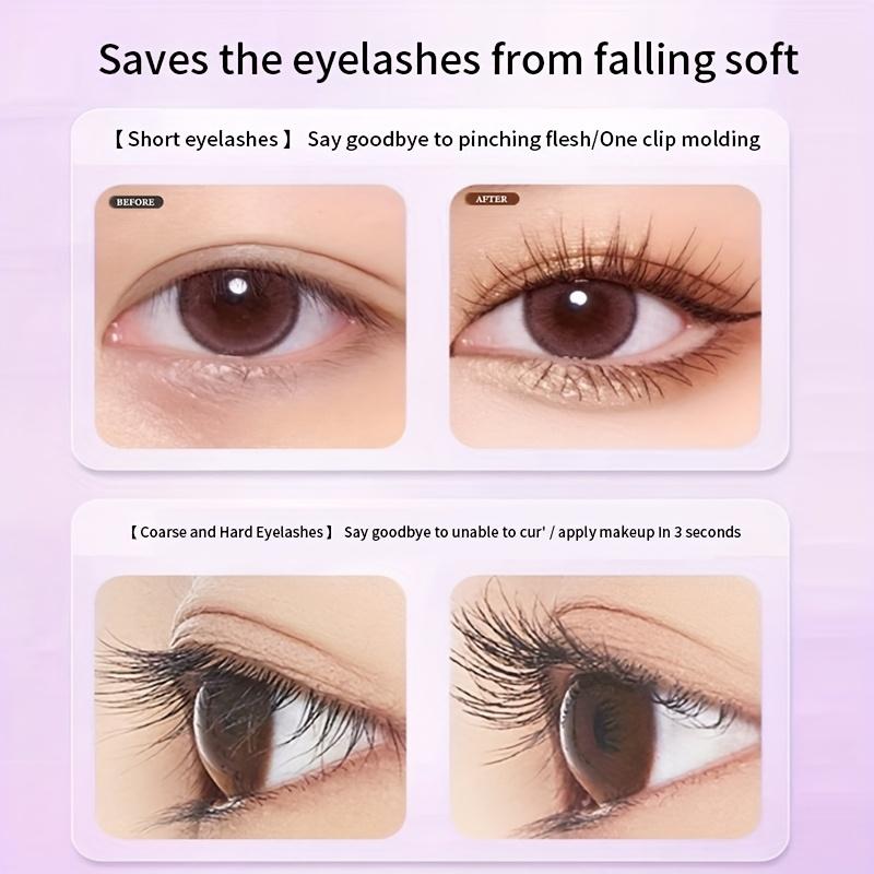 USB Rechargable Electric Eyelashes with LED Power Display Screen Silicone Pad Changes Color with Temperature Rise Quickly Heats Up for 30 Seconds
