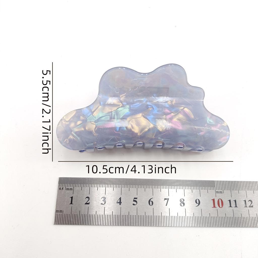 Fantasy Color Mermaid Color Cloud Shape Hair Clip Grab Clip Imitation Acetate Hair Clip Shark Claw Hair Accessories for Women