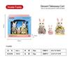 Forest Villa Set Toys Forest Animals Family Mini Furniture Model Living Room Bedroom Tv Refrigerator Ornament