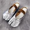 Модные новые дизайнерские туфли-мюли на плоской подошве с разрезным носком, женские осенние модные серебряные повседневные легкие удобные мокасины с эластичным ремешком, элегантные туфли Мэри Джейн