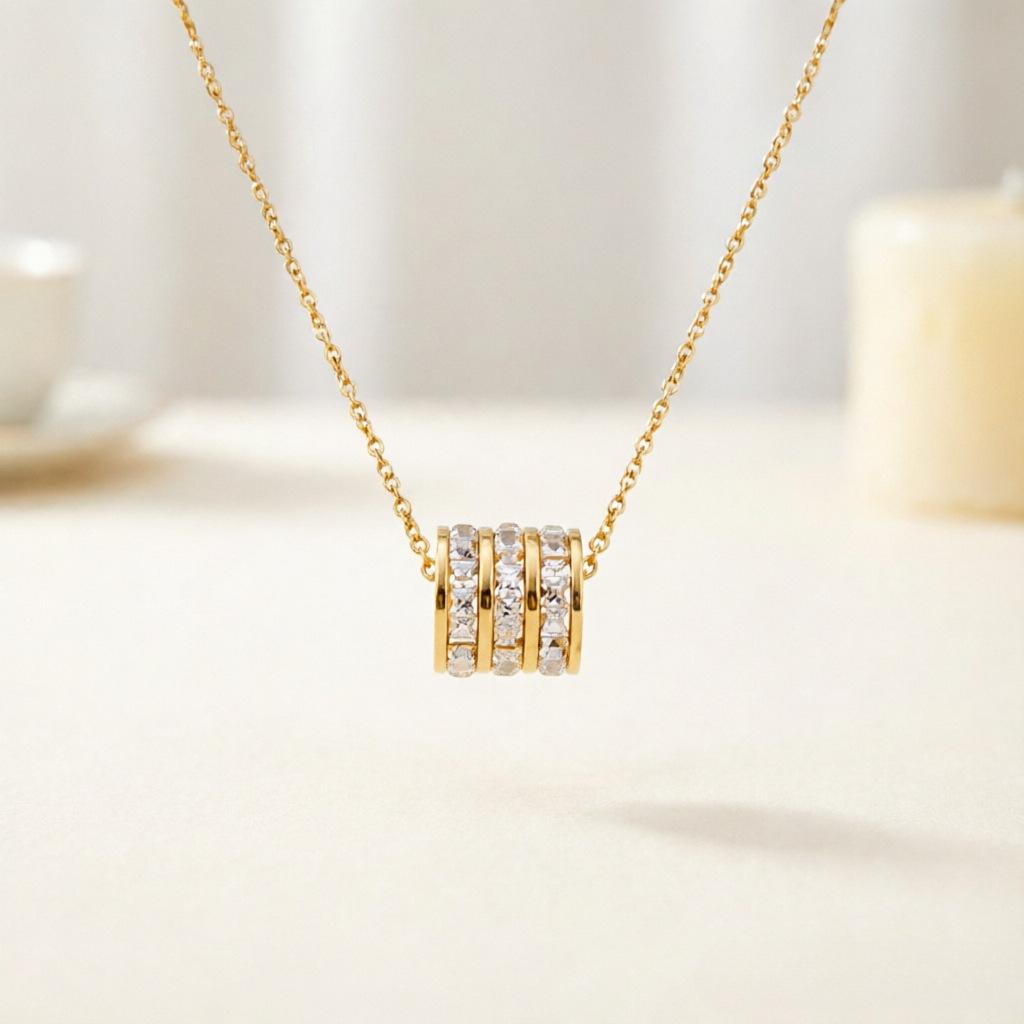 New Slim Waist Necklace for Women - Full Diamond Collar Chain - Elegant and Luxurious Instyle Versatile Neckpiece - Unique Design Accessories