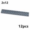 12 шт. Тонкая длинная пластина 2x12 точек DIY Строительные блоки Фигурки Цветные Обучающие Творческие Размер Кирпичики Игрушки Совместимые с 2455