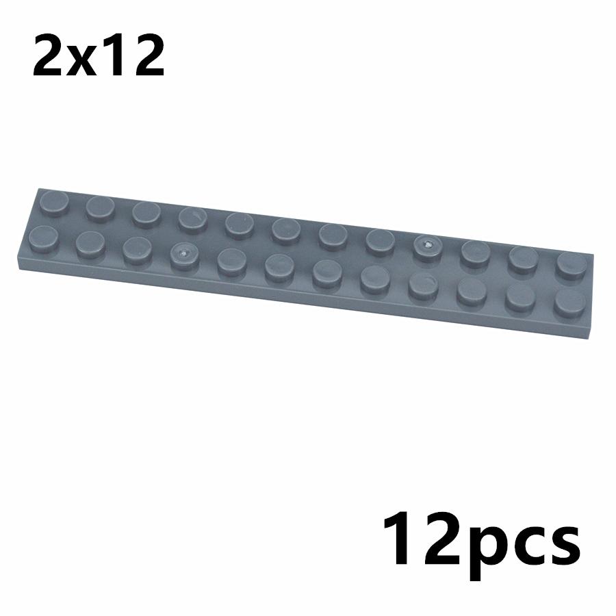12 шт. Тонкая длинная пластина 2x12 точек DIY Строительные блоки Фигурки Цветные Обучающие Творческие Размер Кирпичики Игрушки Совместимые с 2455