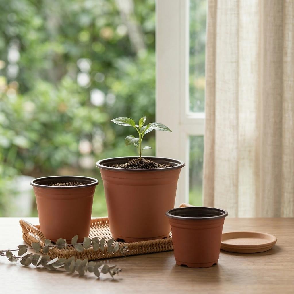 Two-tone Seedling Trays, 50 Trays Per Pack, Plastic Flower Pots With Drainage Holes, Suitable For Indoor And Outdoor Gardening.
