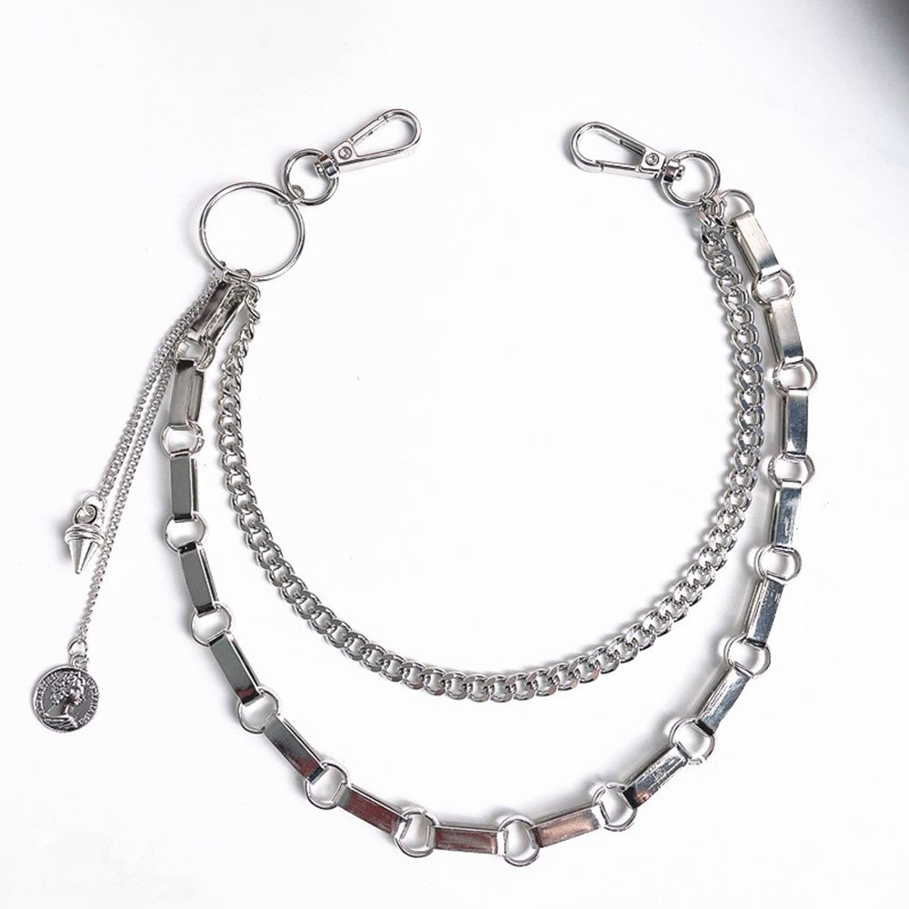 Star Jeans Chain Double Layer Female Belt Chain Hollow Cross Punk Pants Chain Metal Waist Chain