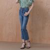 Maxza Wide Banding High Waist Semi Bootcut Denim Pants Zc10ql401on