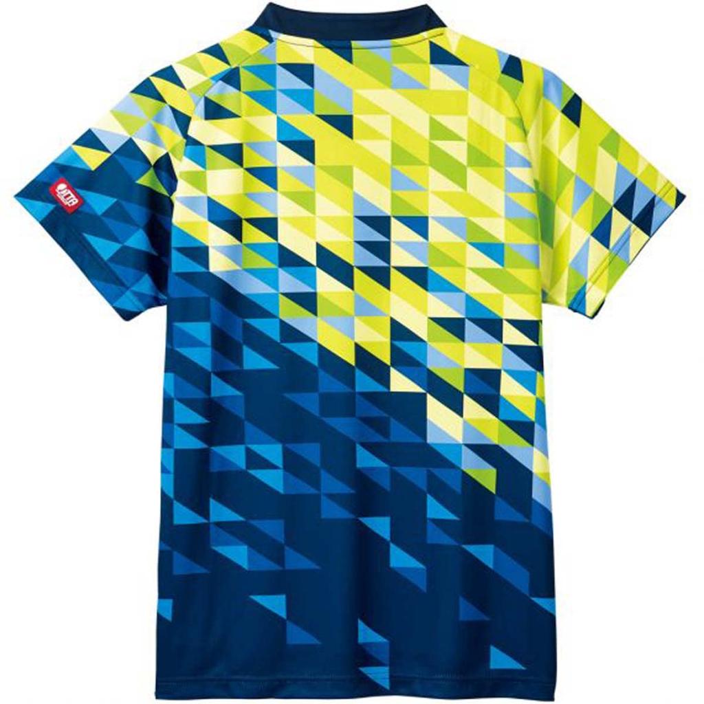 Униформа для настольного тенниса VICTAS, игровая рубашка, унисекс, игровая рубашка 512101BK x BL x M V-GS220 (Черный Синий)