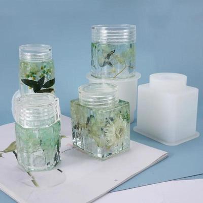 3D силиконовая форма для бутылок (Полый внутри) Изготовление коробок для безделушек, принадлежности для хранения смолы, силиконовые формы для художественного оформления дома из смолы