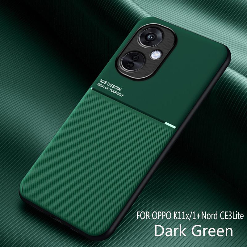 Чехол для OnePlus Nord CE 3 Lite 5G с металлической пластиной, магнитный автомобильный держатель, чехол для телефона для One Plus Nord CE3 Lite, кожаная задняя крышка