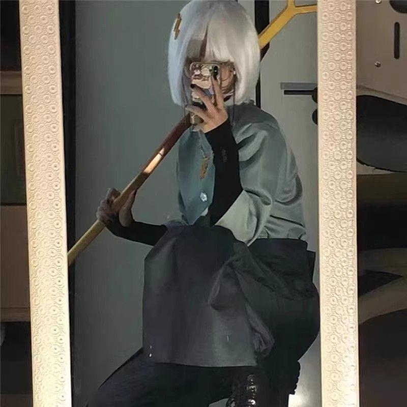 Гранд Хаятт СК Скай: Костюм для косплея волшебника из сезона пророчеств «Дети Света» - брюки самурая и плащ летучей мыши