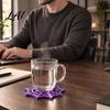 Black Spider Web Mats Shaped Coaster Heat Resistant Hollow Design Cup Mat Unique 3D Printed Halloween Style Desktop Pad for Table Protection