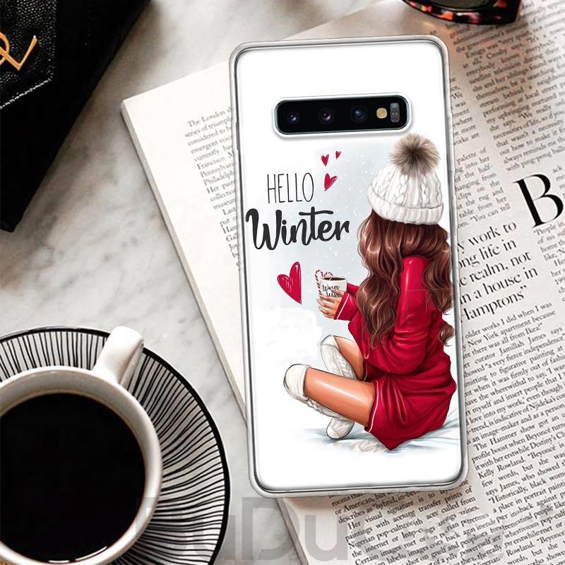 Чехол-обложка для телефона Samsung Galaxy M12 M21 M30S M31 M32 M51 M52 Note 20 Ultra 10 Plus 9 8 J4 J6 + J с принтом 'Принцесса Женщина-Босс Кофе'