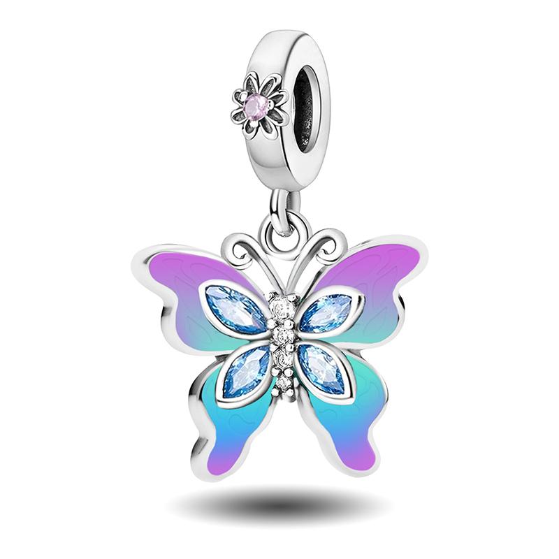 Оригинальные медные шармы-бусины, светящийся люминесцентный кулон в виде пчелы, светлячка, бабочки для браслета, шарма, DIY ювелирных изделий