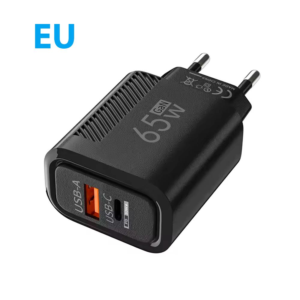 65W PD Fast Charger EU US Plug USB Type C Quick Charger For iPhone Xiaomi Samsung  Phone Charger Phone Accessories