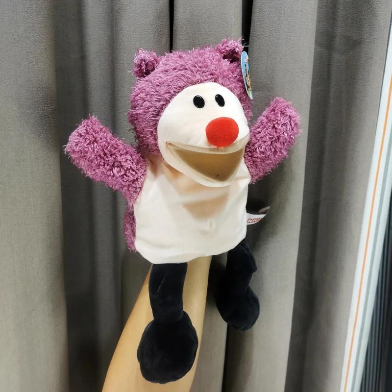 30cm Cute Legged Animal Hand Puppet Plush Toys Wolf Lion Panda Raccoon Hand Puppets Educational Story Doll Toy Christmas Gift