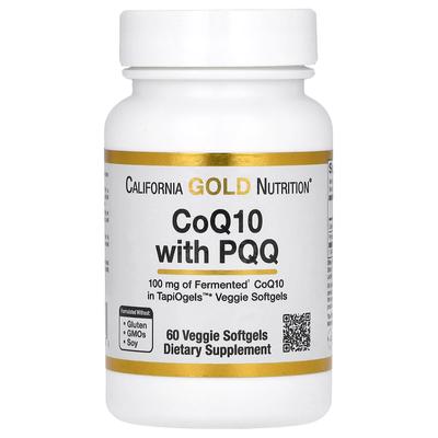 CoQ10 с PQQ, 100 мг, 60 растительных капсул