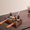 Wooden Coffee Tamper Station Base Tamper Holder Espresso Tamper Mat Non Slip for Counters Shop Worktop Coffee Barista Tool