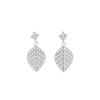 Серьги-гвоздики в форме листа женские Niche Exquisite Natural Forest Full Diamond Leaf Серьги женские