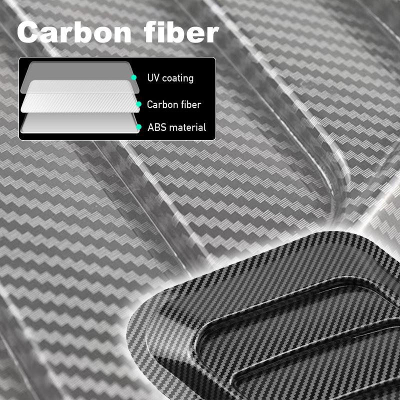 2 шт. Декорация воздухозаборника на капот автомобиля, цвет карбона, Декорация капота автомобиля, Поддельный воздухозаборник на капот для автомобилей