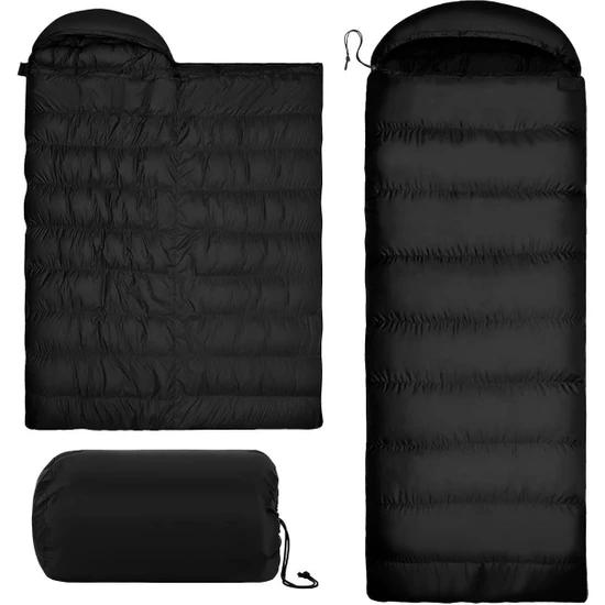 Sleeping Bag -15 Degrees Camping Outdoor Carrying Bag Hooded Water Resistant 220*75CM