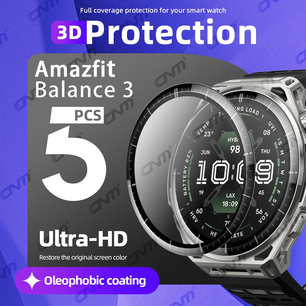 3D Защитное стекло для Amazfit Balance 3 Антицарапающая пленка Полное покрытие Ультра-HD Защитная пленка (Не стекло) аксессуары