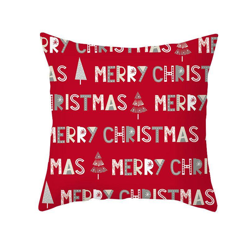 Luxurious Peach Skin Velvet Christmas Cushion Cover With Charming Santa Claus Print For Home