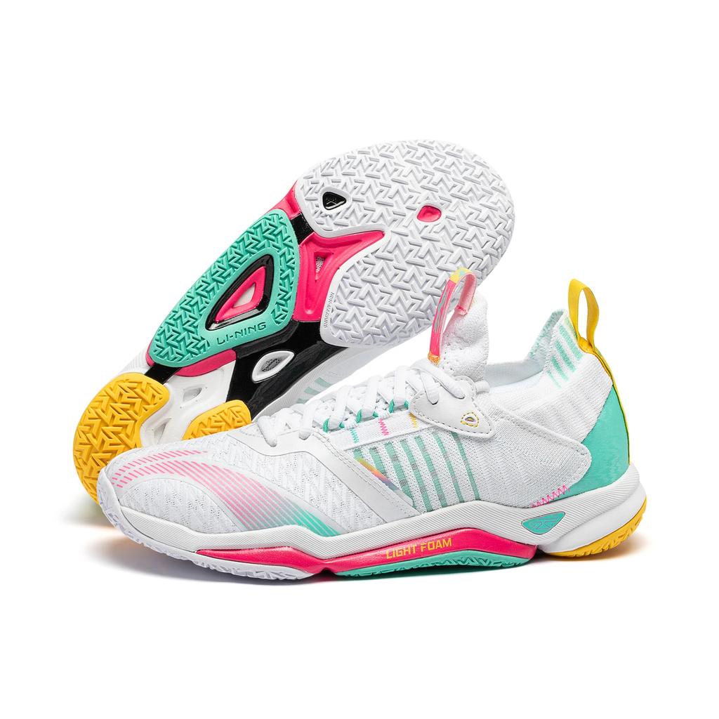 Li Ning Raid Iv Textile, Synthetic Leather Comfortable Slip Resistant Abrasion Resistant Low top Badminton Shoes Unisex AYZU009-1