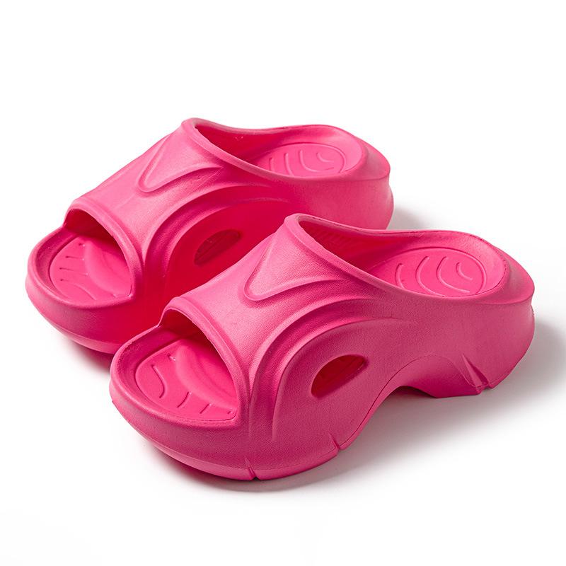 Летние женские тапочки, однотонные пляжные тапочки, туфли на платформе EVA для женщин 2024 года, сандалии на толстой подошве, модные шлепанцы Pantuflas