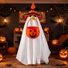 Felt Halloween Goose Statue Ghost Costume, Wizard Hat, Cape, Pumpkin Candy Soft Fabric Decor Bag, Outdoor Yard Decoration for or Garden Display