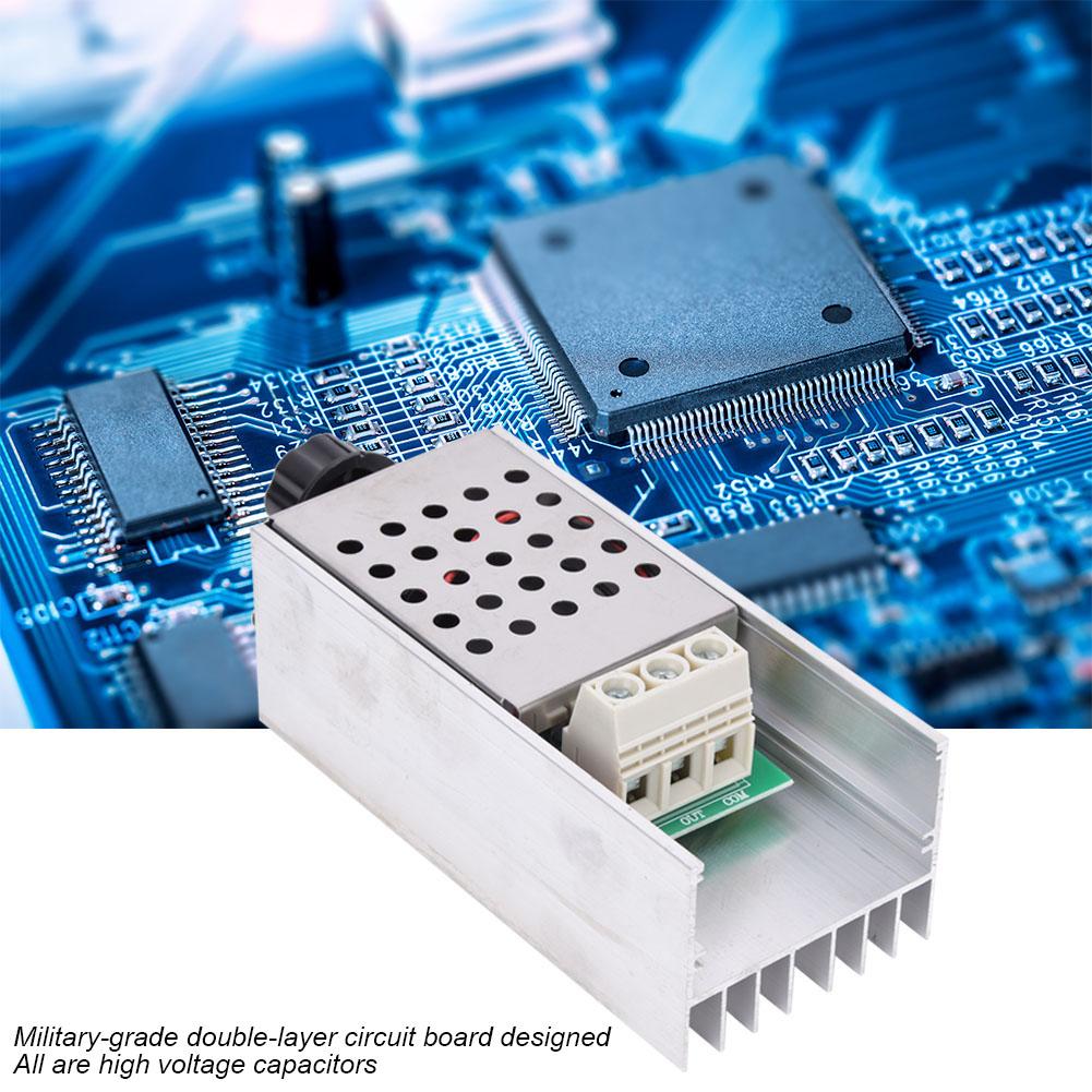 10000 Вт 220 В SCR AC Электронный регулятор напряжения Регулирующий термостат с регулировкой скорости и корпусом