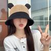 Spring and Autumn New Hat Female Cute Ears Mesh Bucket Hat Summer Sun Protection Breathable Sun Hat Thin
