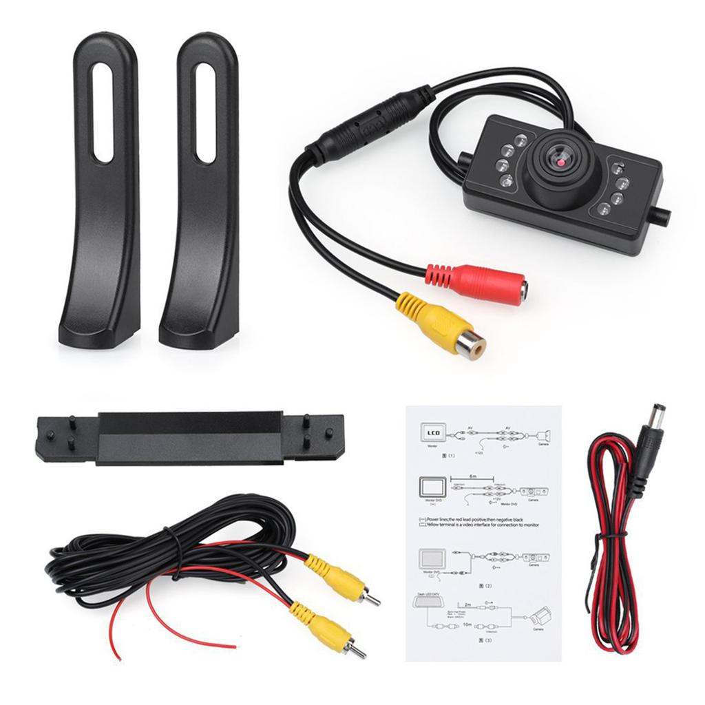 Car HD Night Vision License Plate Rear View Camera Reversing Camera Parking Line Waterproof IP69 Trunk Camera Suitable for Car