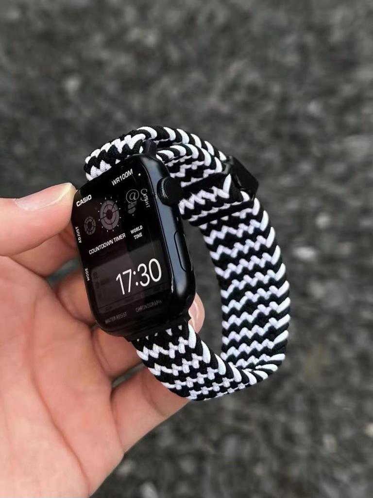 Плетеный нейлоновый магнитный ремешок для Apple Watch (Серии 6-10)